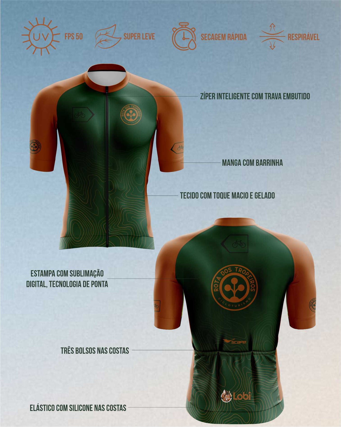 Camisa Ciclismo Rota dos Tropeiros Scape