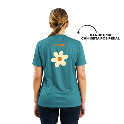 Camisa de Ciclismo VeloFlex Unissex – Jardim Azul