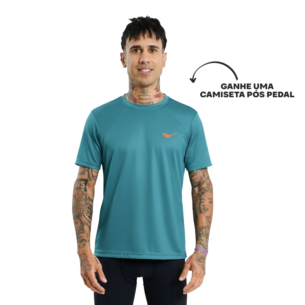 Camisa de Ciclismo VeloFlex Unissex – Jardim Azul
