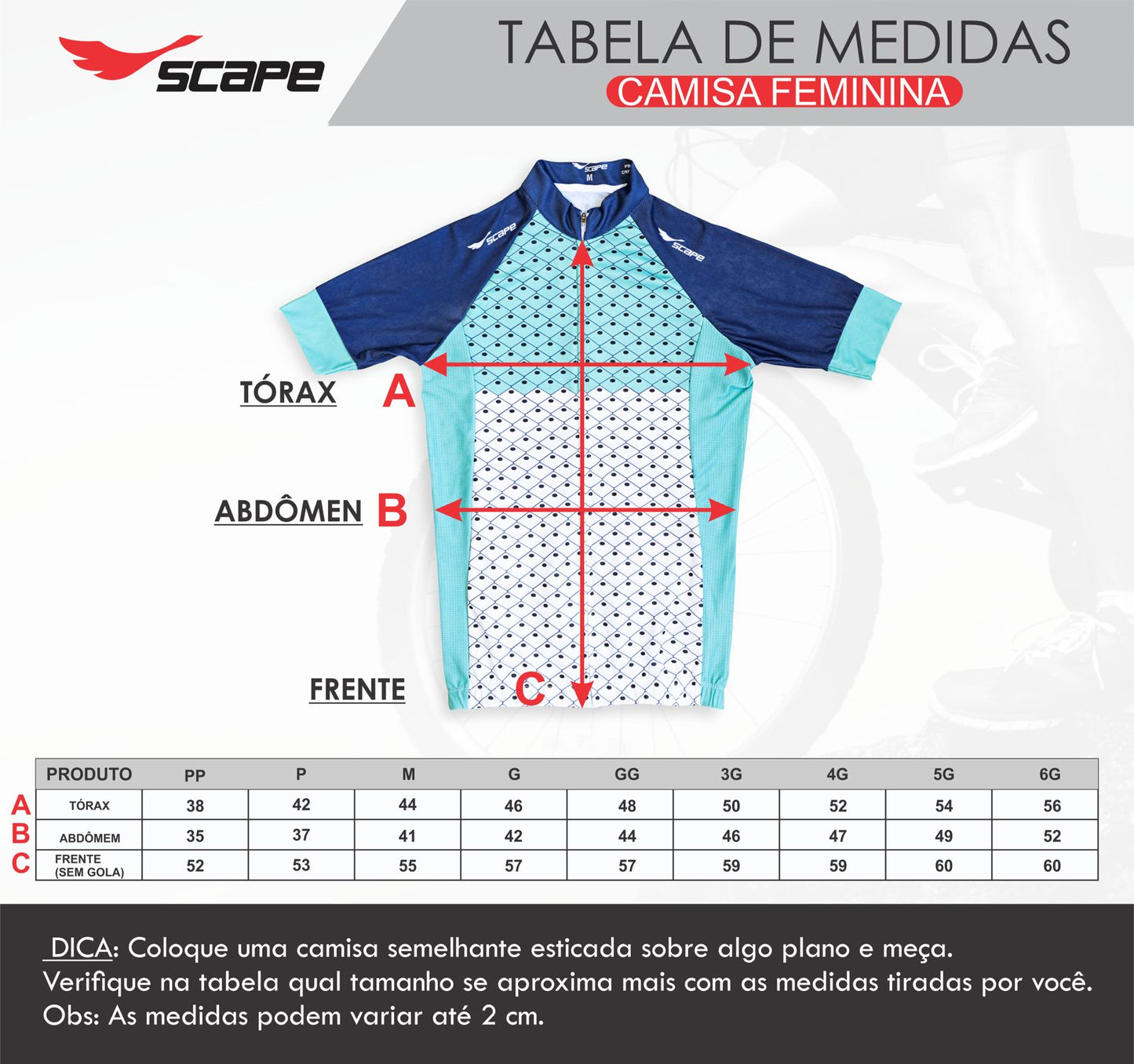 Camisa Ciclismo Bike é Saúde Scape