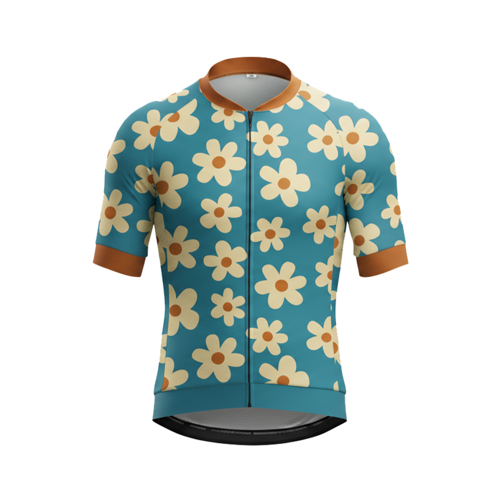 Camisa de Ciclismo VeloFlex Unissex – Jardim Azul